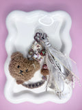 Brown Teddy Face Wristlet Charm